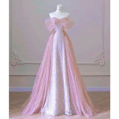 LIZAKOSHT -  Exquisite Pink Beaded Sequins Wedding Dress Evening Party Gown with Detachable Tulle Train Birthday Dresses Vestidos De Noche