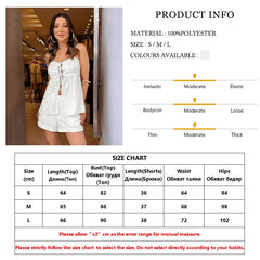 LIZAKOSHT  -  Summer Women Nightwear Set Lace Up Pajamas Tank Tops Nightgowns Spaghetti Strap Nightie Shorts Casual Sleepwear Suits