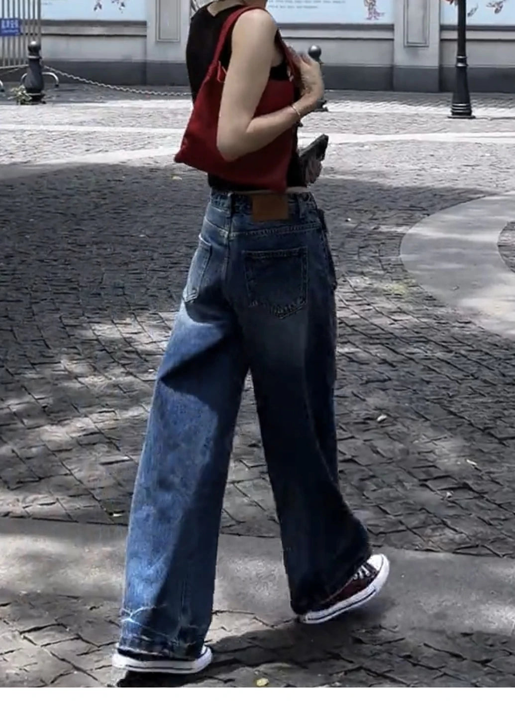 LIZAKOSHT  -  Women Casual Eclectic Waif 2000s Jeans American Vintage Patchwork Jeans Y2K Harajuku Street Style Washed Pockets Denim Trouser