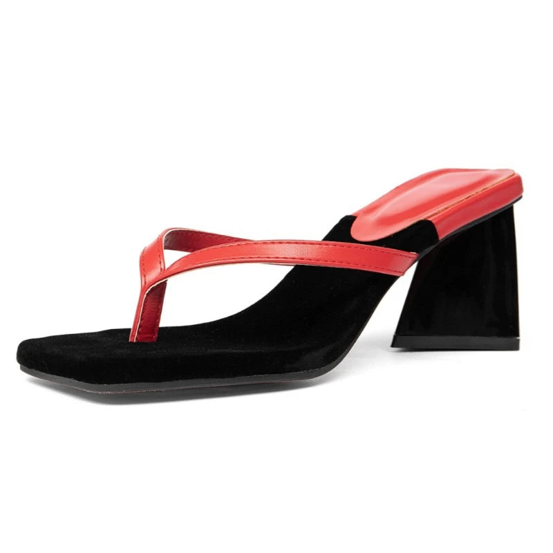 LIZAKOSHT  -  New Fashion Women Flip Flops Strange Heel Concise Slippers Heels for Women Open Toe Comfort Casual Beach Sandals Women