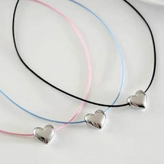 LIZAKOSHT  -  European and American Novel Simple Loves Pendant All-matched Clavicle Chain Adjustable Color Rope Cold Wind Necklace Dropship