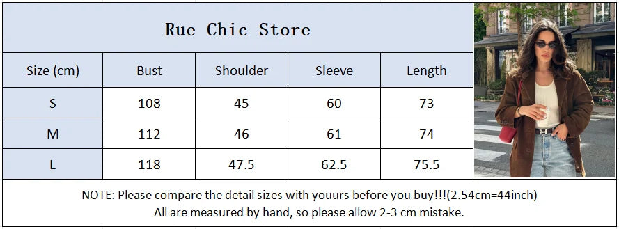 LIZAKOSHT  -  Women Vintage Loose Brown Suede Jacket Fashion Lapel Long Sleeves Single Breasted Coat Spring Autumn Female Street Outerwear