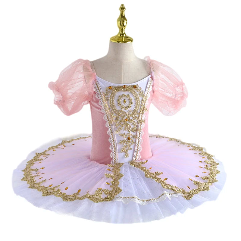 Children Professional Ballet Tutu For Kids Girls Red Swan Lake Ballet Dance Clothes Adult Pancake Ballerina Figure Skating Dress