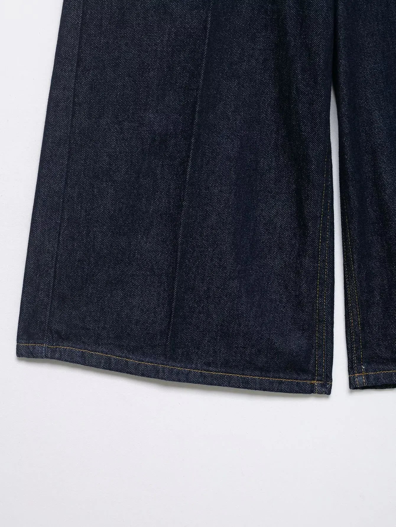 LIZAKOSHT  -  Fashion Baggy Deep Blue High Waist Ripped Hole Straight Knee Length Wide Leg Jeans Women Loose Denim Pants Short Trousers