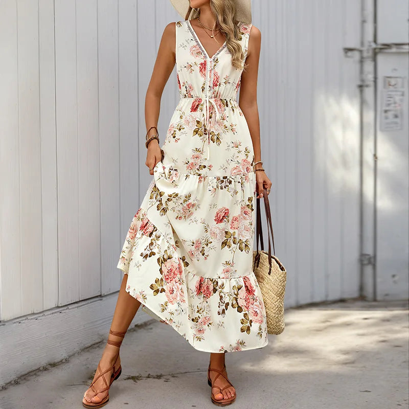 LIZAKOSHT  -  New Women's Printed Sleeveless Dress
