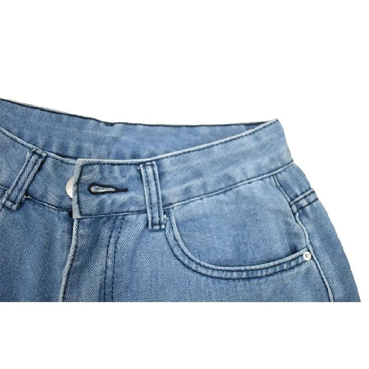 LIZAKOSHT  -  High Waist Flared Jeans Women's Casual Long Trousers Street Sle Denim Flared Pants Summer Collection Wide Leg Trousers