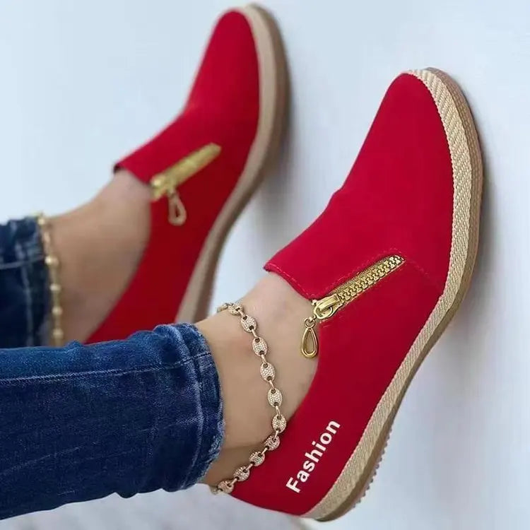 LIZAKOSHT  -  Casual Canvas Slip-On oes for Women with Jute Rope Platform Bot  Color Spring Autumn New Sle Faionable Flat oes