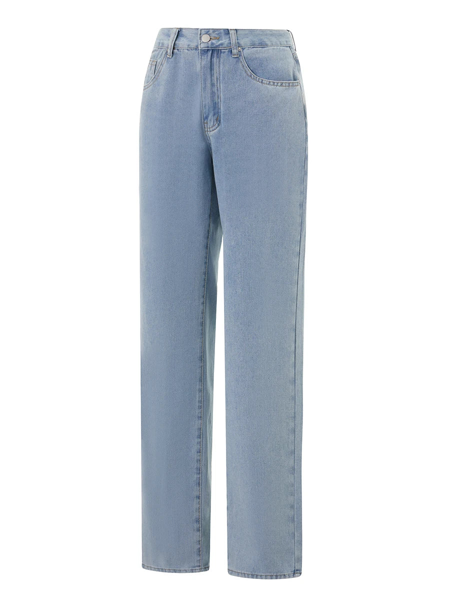LIZAKOSHT  -  Women's Spring Summer Baggy Pants Y2K Vintage Low Waist Loose Straight Leg Denim Pants with Pockets Fashion Streetwear