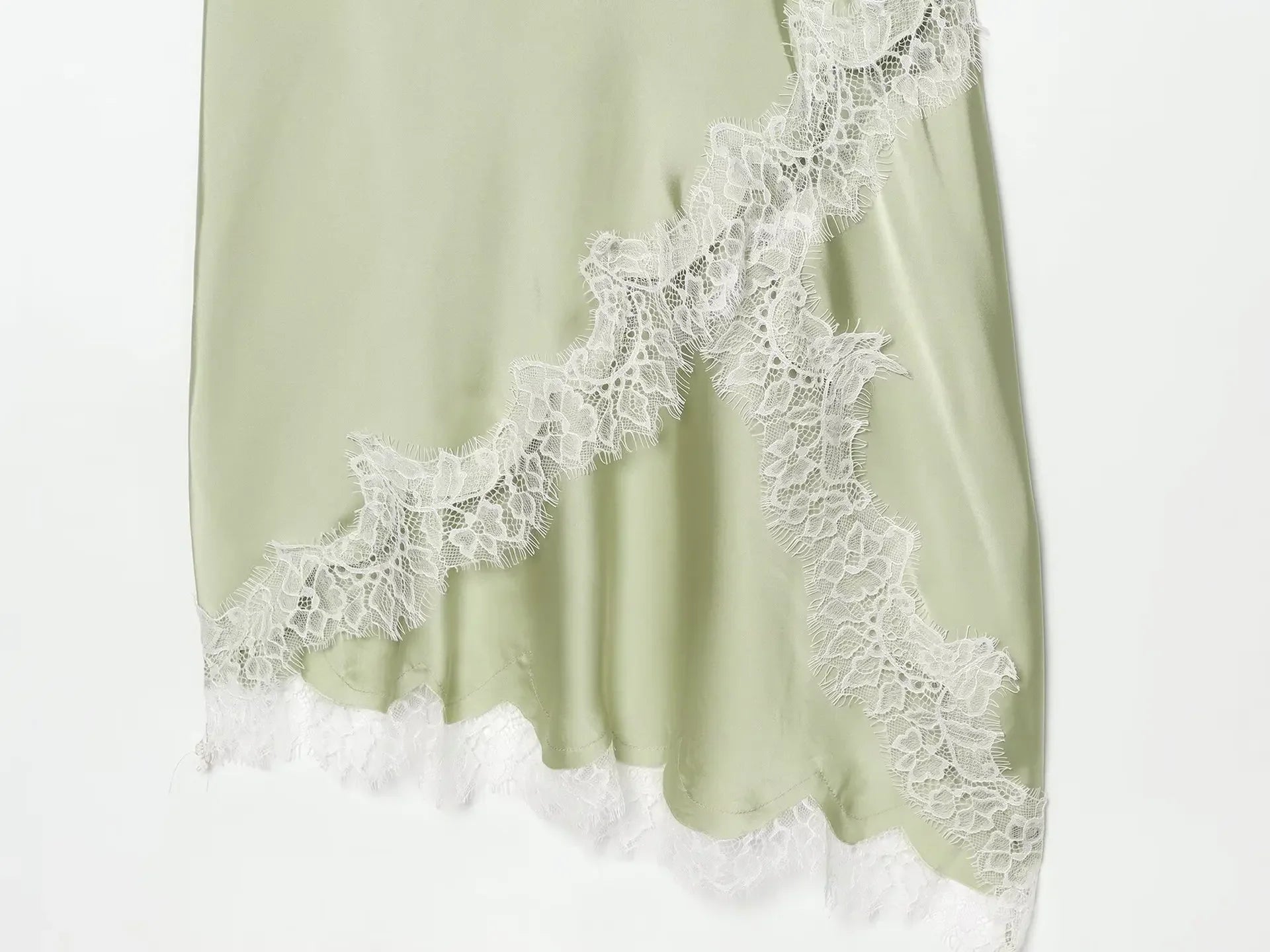 LIZAKOSHT  -  Irregular Lace-Paneled Dress Women's Round Neck Fashion Loose Midriff-Baring Sexy Dress Summer New Female Commuting Dress