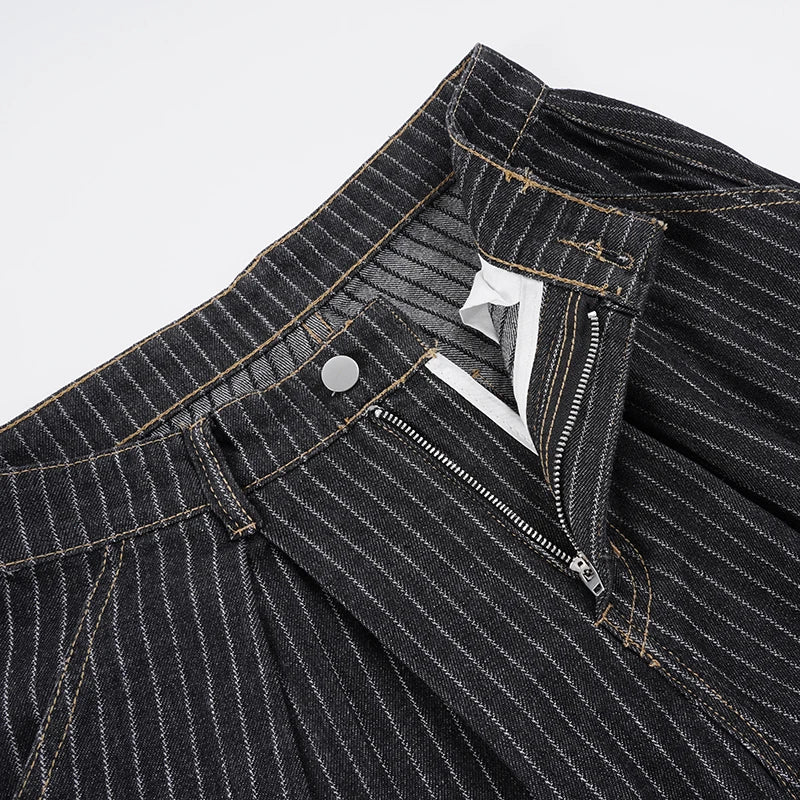 LIZAKOSHT  -  Women Striped Relaxed Fit Jeans Retro Low Rise Wide Leg Denim Pants Grunge Loose Trousers Spring Y2K Clothes