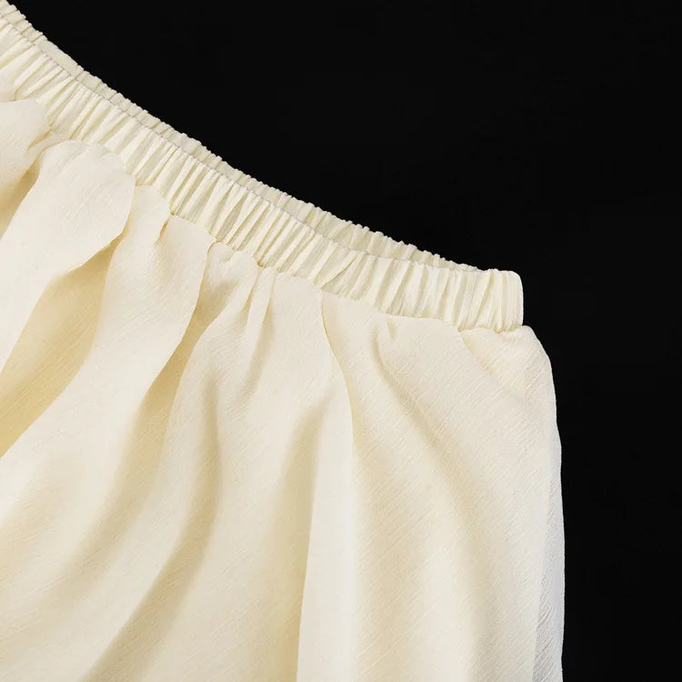 LIZAKOSHT  -  Casual fashion irregular hem skirt women's clothing spring and autumn temperament elastic waist a-word skirt
