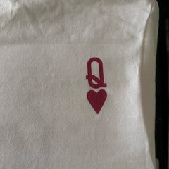 LIZAKOSHT  -  Queen of Hearts Letter T Shirts Female White Loose Cotton Tops Short Sleeve Casual Shirt Women Graphic Tees Female Clothing