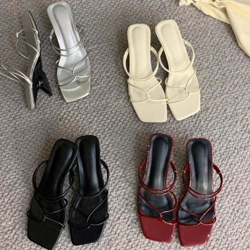 LIZAKOSHT  -  Fashion Wedge Sandals for Women Summer New Cross-tied Roman Sandals Ladies Open Toe Designer Brand High Heels Slippers Women