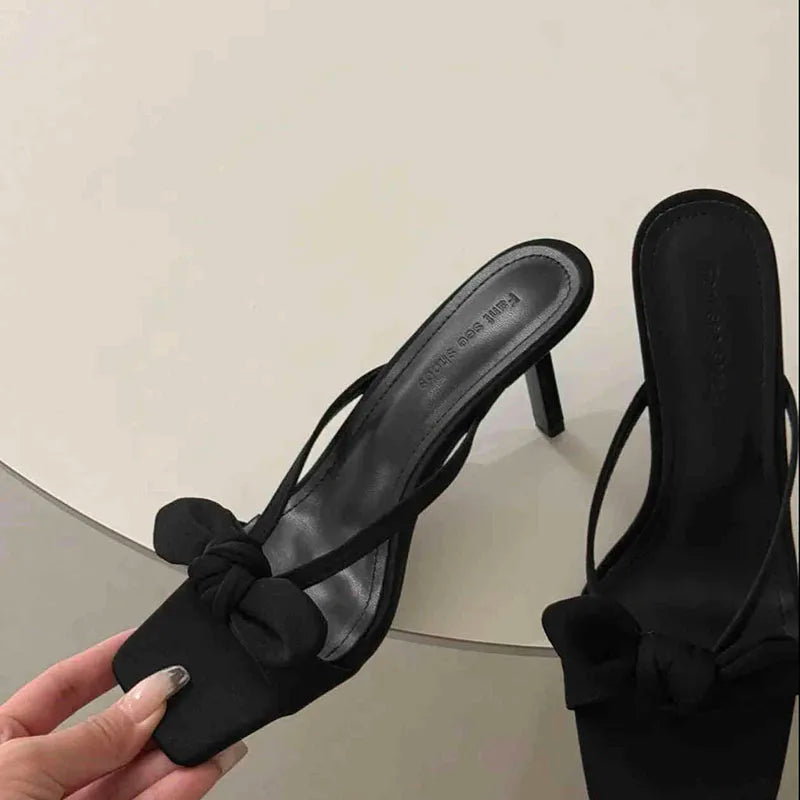 LIZAKOSHT  -  Summer Women Fashion Clip Toe Slippers Sexy Thin High Heel Shoes Ladies Stripper Party Dress Slides