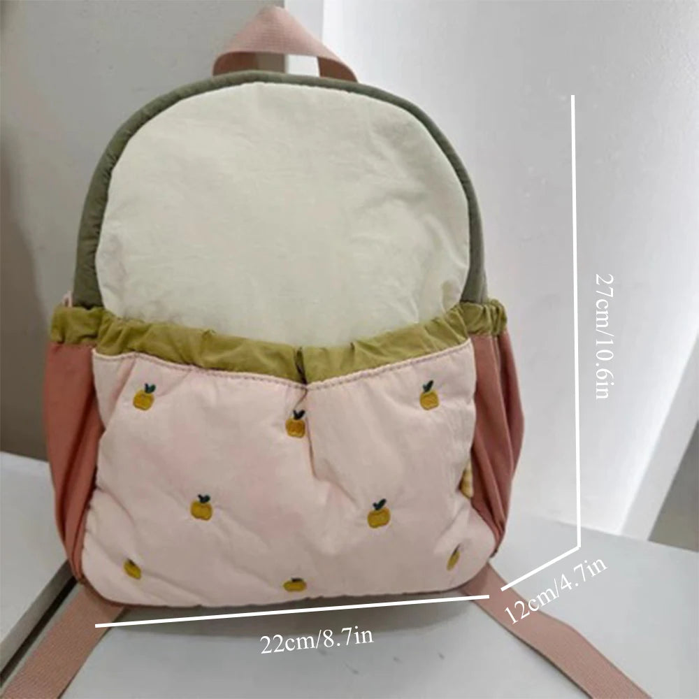 LIZAKOSHT  -  Kids Backpack Little Apple Embroidered Lightweight Schoolbag For Toddler Cute Mini Bag For Baby Kindergarten
