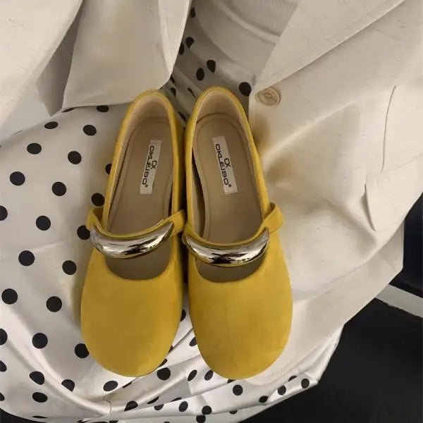 LIZAKOSHT  -  Shoes Woman Flats Dress Bonded Leather Rubber  Cotton Fabric Shoes Woman Flats Dress Bonded Leather Rubber Cotton Fabric Buckle