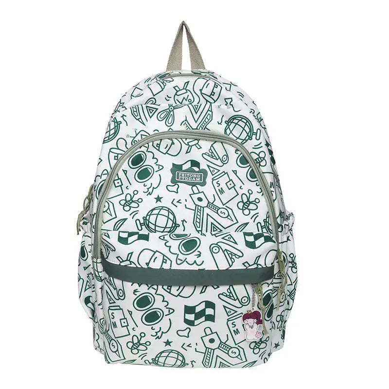 LIZAKOSHT  -  Japanese Original Graffiti High-capacity Backpack Women Preppy School Backpack for Students Casual All Match Niche Travel Bag