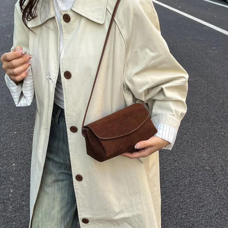 LIZAKOSHT  -  New Winter Crossbody Bag Women Fashion Simple and Versatile for Daily Wear Shoulder Bag Small Square Textured Casual Evening Bag