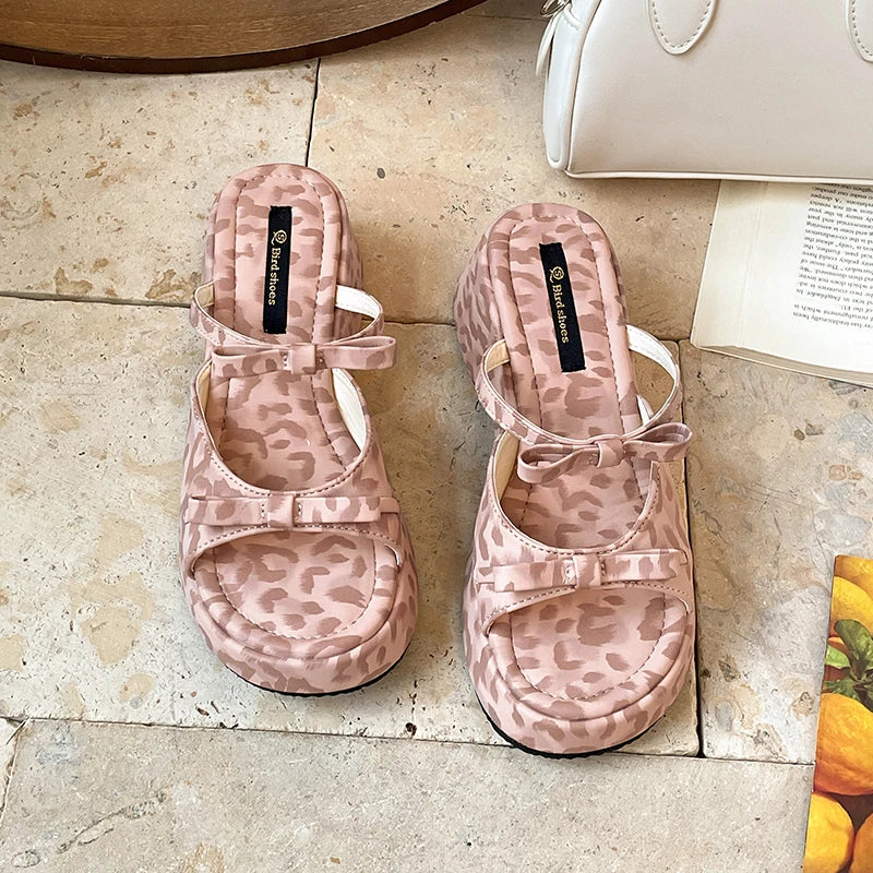 LIZAKOSHT  -  New Summer Concise Open Toe Women Slippers Fashion Platform Wedges Heel Shoes Comfort Beach Vacation Dress Female Slides