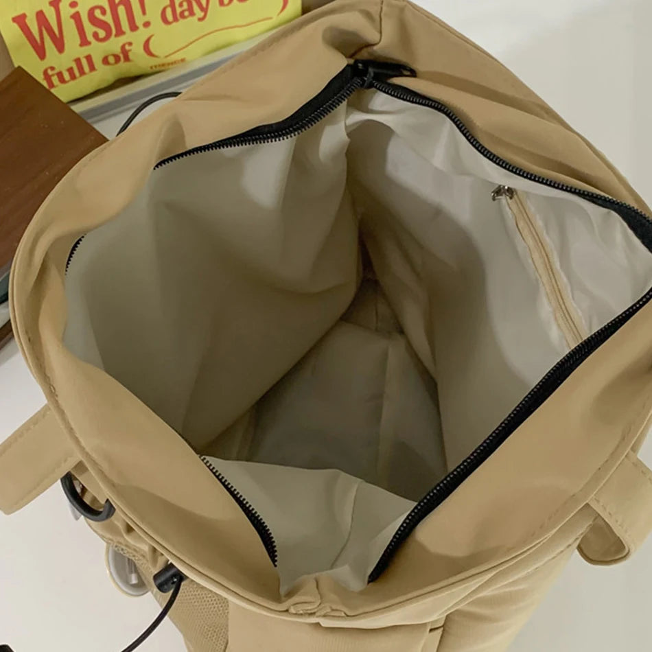 LIZAKOSHT  -  Cute Preppy Youth Nylon Large Capacity Women Shopping Totes Leisure Handbags Luxury Designer Leisure Shoulder Bags