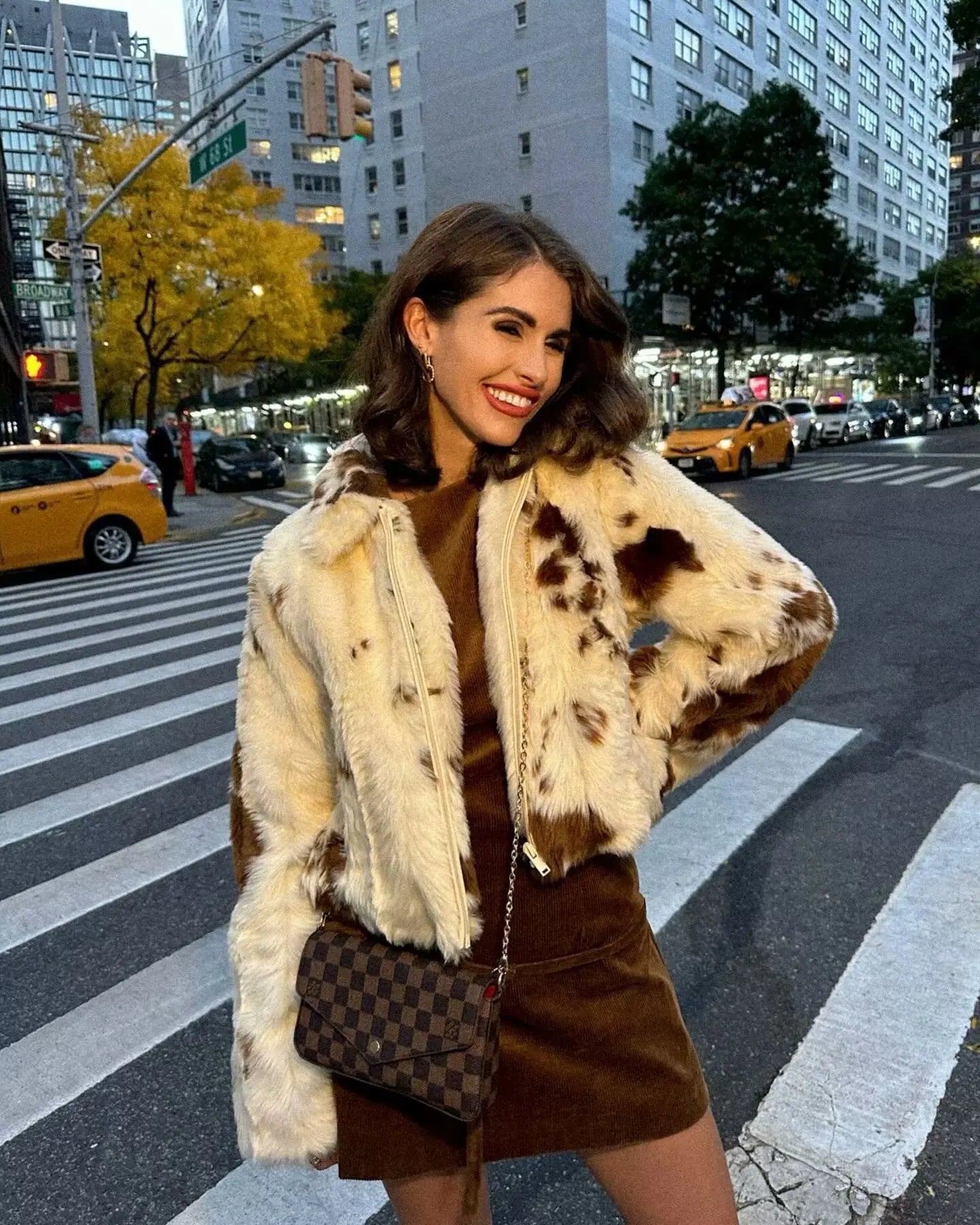 LIZAKOSHT  -  Faux Fur Women Coat 2025 Lapel Zipper Long Sleeve Female Coats Vintage Autumn Winter Pocket Thicken Lady High Street Warm Jacket