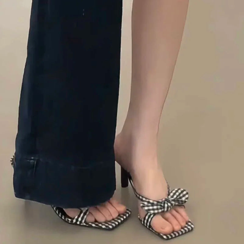 LIZAKOSHT  -  Summer Women Fashion Clip Toe Slippers Sexy Thin High Heel Shoes Ladies Stripper Party Dress Slides