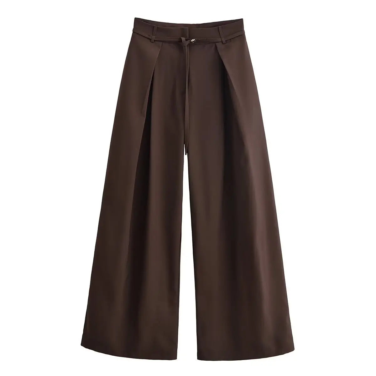 LIZAKOSHT  -  High Waist Drapey Wide Leg Pants Retro Style Fashionable Women's Clothing Winter New Arrival Elegant Commute Suitable