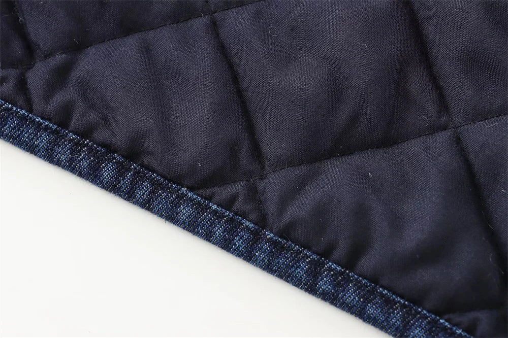 LIZAKOSHT  -  Casual Solid Denim Cotton Vest for Women Autumn Winter V-Neck Sleeveless Short Tops Female Waistcoat Streetwear