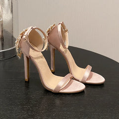 LIZAKOSHT  -  New Summer Sexy Sandals Women Street Style Open Toe Party Dress Shoe Elegant Fashion Design Rhinestone Thin High Heels