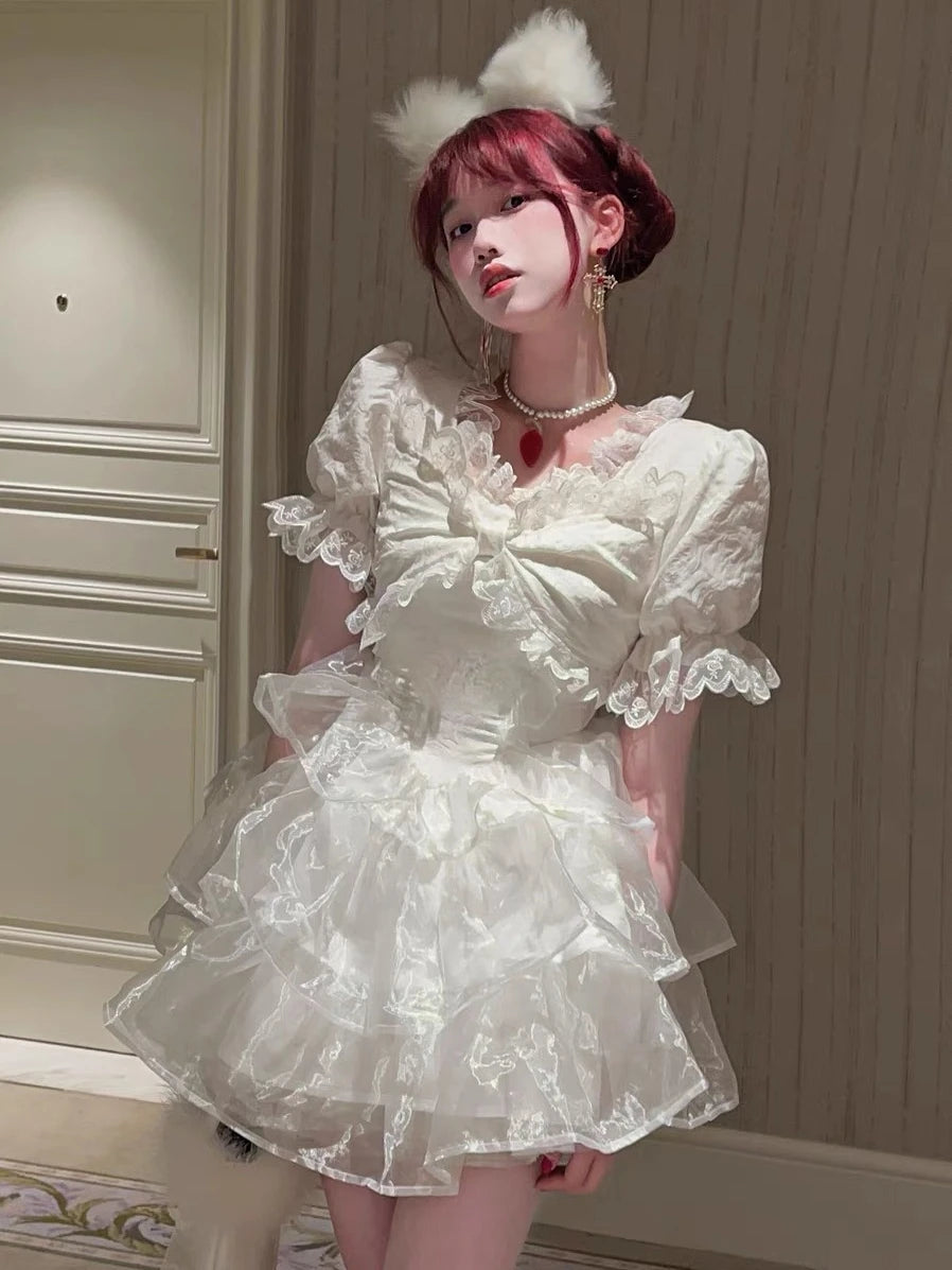 LIZAKOSHT  -  Lolita Dress Sweet Cute Daily Wear Dresses Style Pettiskirt