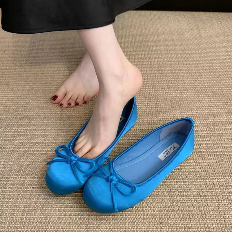 LIZAKOSHT  -  Spring New Women Flat Shoes Fashion Round Toe Shallow Slip On Ladies Casual Ballerina Shoes Soft Flat Ballet Shoes New Woman