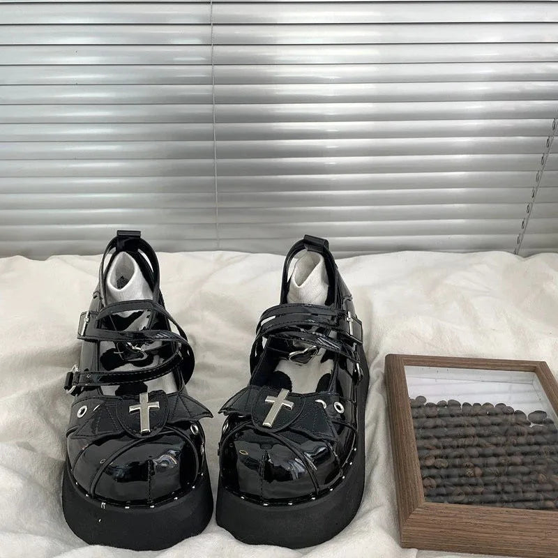 LIZAKOSHT  -  Gothic Sweet Cool Lolita Girls' Shoes Subculture Y2k Punk Thick Soled Shoes Cute Jk Single Shoes Sweet Girls' Single Shoes