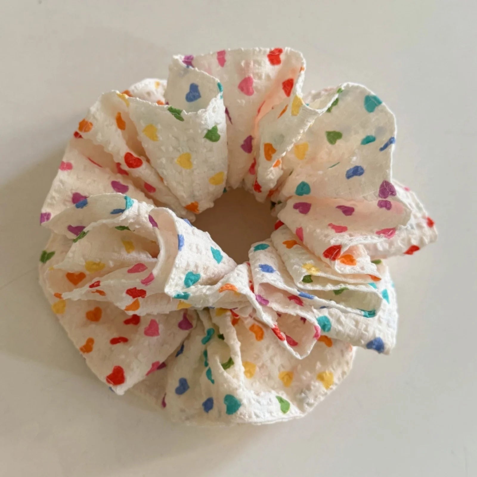 LIZAKOSHT  -  1PC Rainbow Love Bubble Large Hair Circle Color Headband Summer Juice Color Small Barbarian Waist Sweet Pills Hair Rope