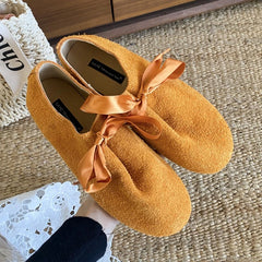 LIZAKOSHT  -  Suede Fashion Flat Shoes Women Shallow Round Toe Casual Shoes Female Retro Designer Footwear Women Zapatos De Mujer