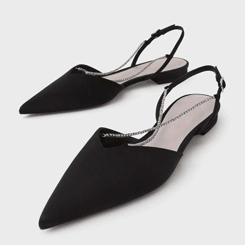 LIZAKOSHT  -  designer cross band flat sandals women pointed toe high quality leather mules shoes summer gladiator sandalias mujer
