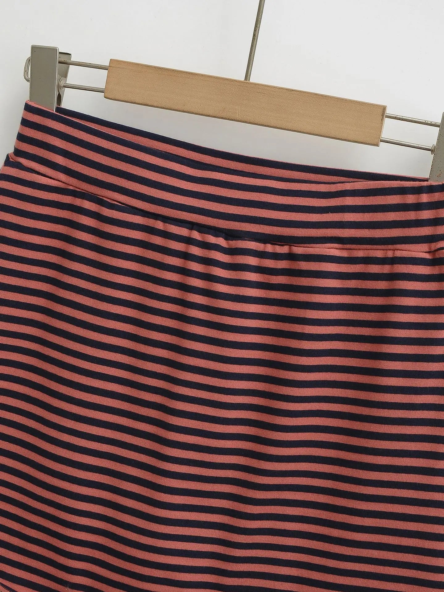 LIZAKOSHT  -  Women Stripe Summer Slim Yoga Skirt Casual Solid Color Fold Over Low Waist Lounge Skirt Korean Style Homewear Hottie Skirt