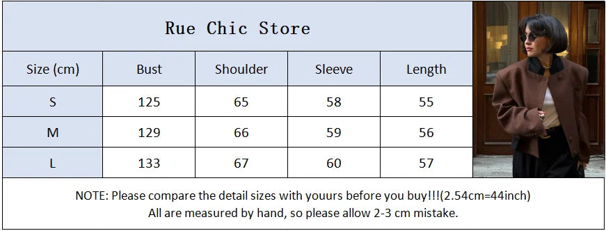 LIZAKOSHT  -  Women Vintage Lapel Neck Jackets Temperament Full Sleeve Pockets Short Jacket 2025 Autumn Lady Chic Daily Commute Outerwear