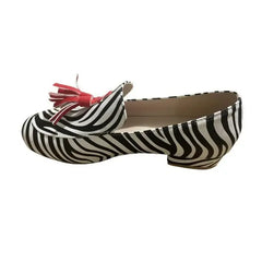 LIZAKOSHT  -  New Women's Shoes Spring Autumn Tassel Low Heel Round Head Large 40-43 Shallow Mouth Leopard Pattern Casual Lofers Shoes