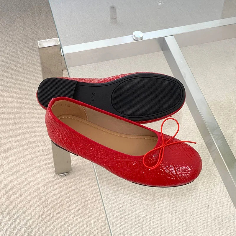 LIZAKOSHT  -  New Spring Autumn Fashion Round Toe Soft Dress Ladies Boat Shoes Casual Female Shallow Women Flat Slip On Shoes