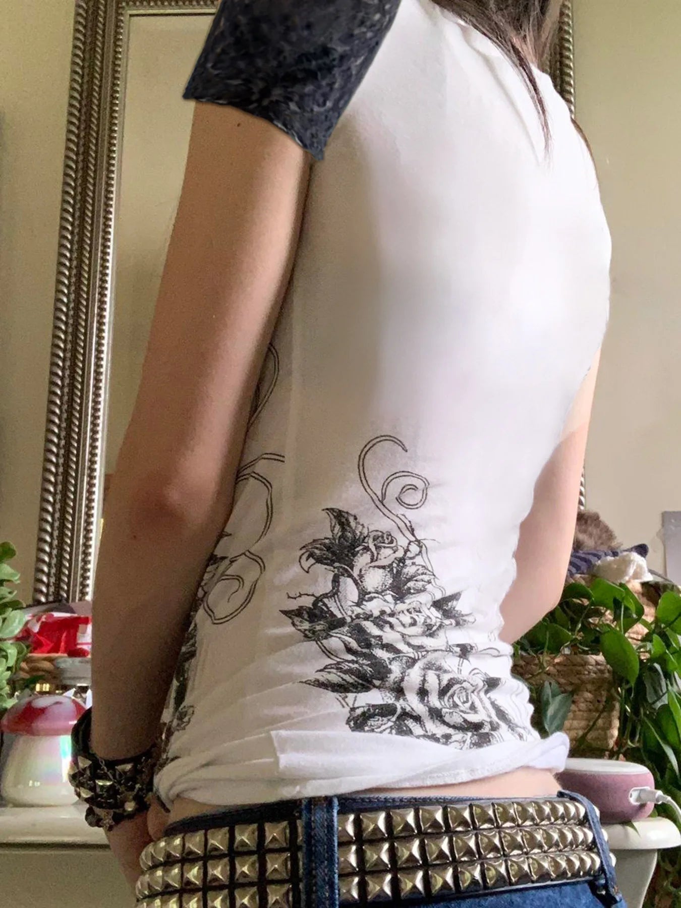 LIZAKOSHT  -  Contrasting Printed Raglan T-shirt Women's Summer Y2K Hot Girls Casual Tight Fitting O-neck Top Fashion Female Clothes