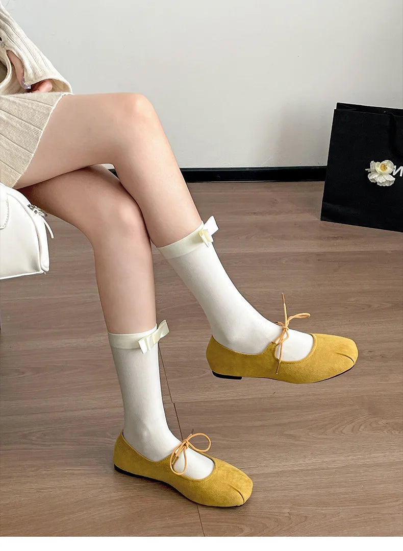 LIZAKOSHT  -  Retro versatile shallow mouth flat-soled single shoes women's new autumn skirt soft-soled Mary Jane shoes