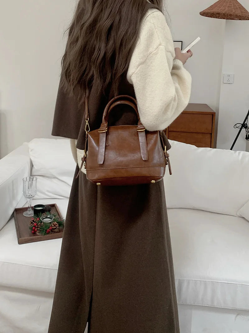 LIZAKOSHT  -  Vintage Ladies Messenger Bag New Handbags for Women shoulder bags PU Leather Luxury Square Bag small totes bolsos