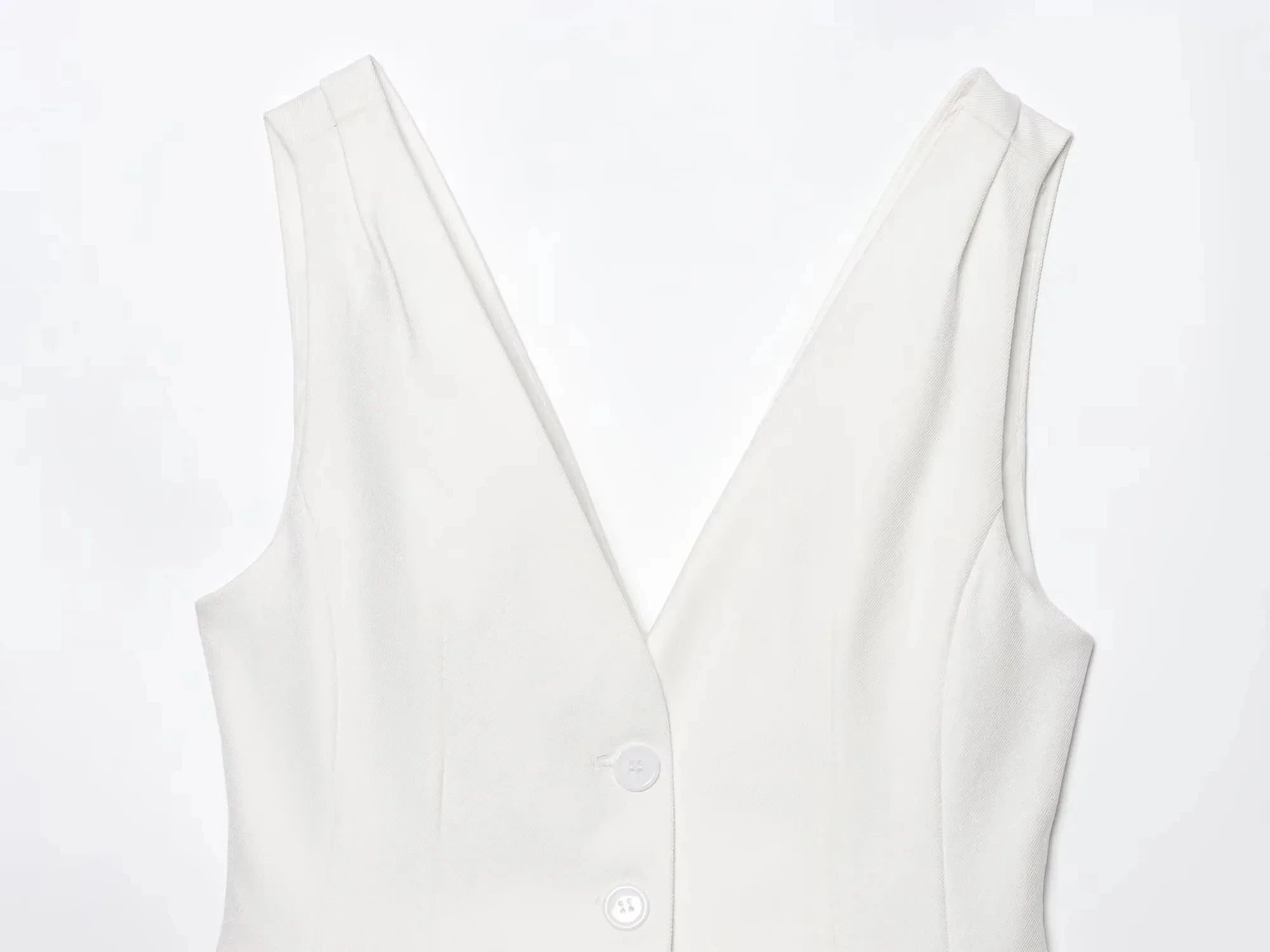 LIZAKOSHT  -  Fashion Slim Vest For Women Summer 2025 New Brown Single Breasted V-neck Sleeveless Waistcoat Sleeveless Office Casual Solid Top