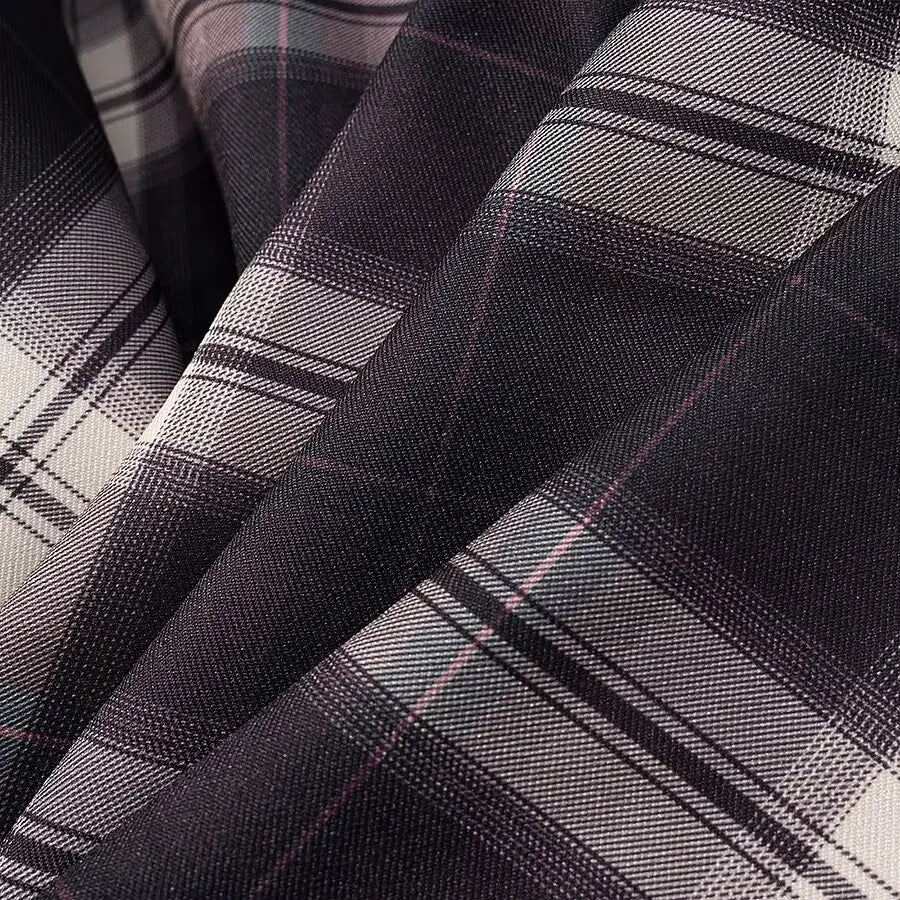 LIZAKOSHT  -  New Elegant Irregular Ruched Plaid Print Skirts Chic Patchwork Zip-up Midi Women Skirts Ladies Commute Skirts Streetwear