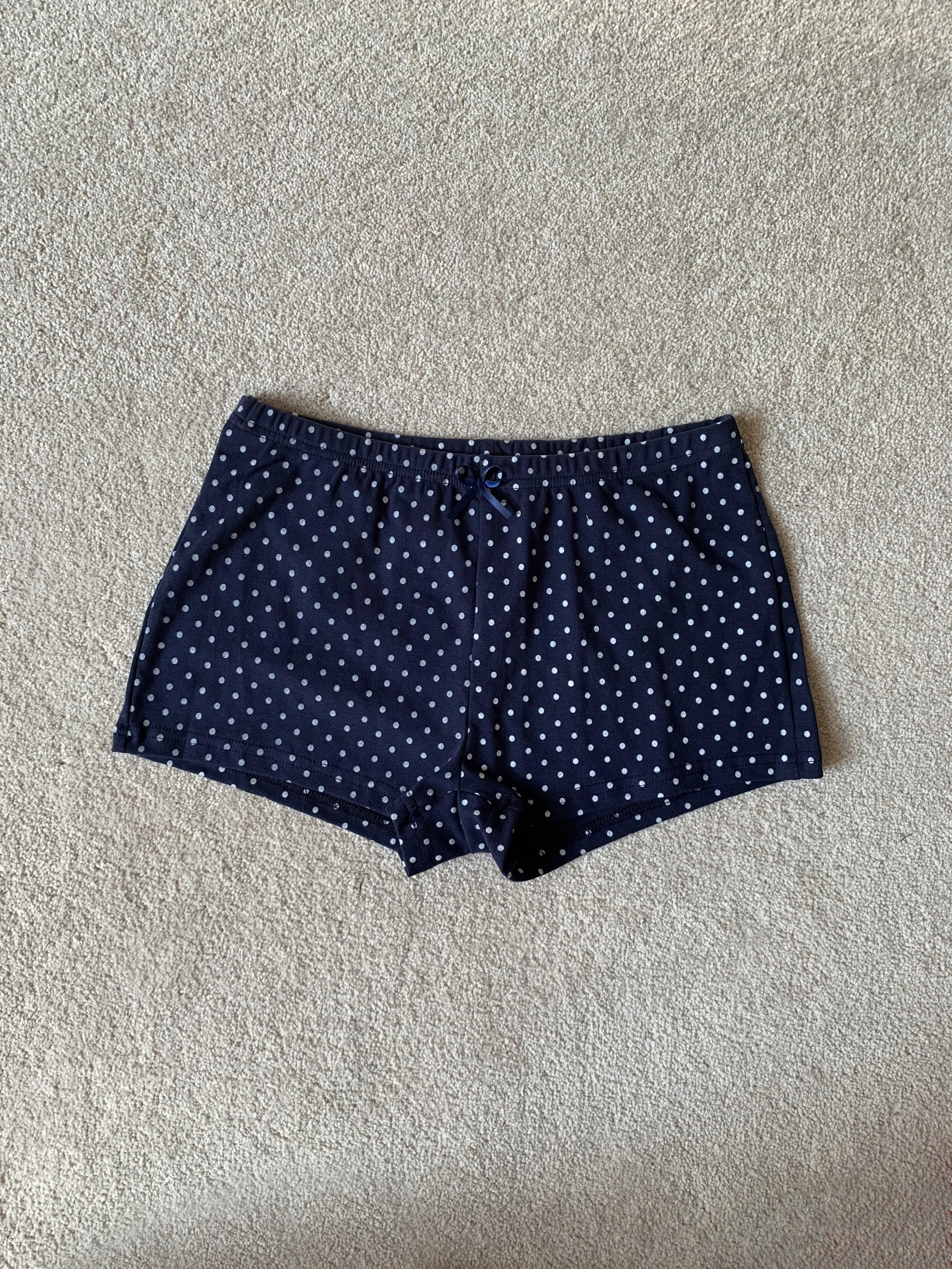 LIZAKOSHT  -  Polka Dot Cotton Shorts Woman Summer Bow Elastic Waist Straight Short Pants Female Casual Cozy Home Pajama Bottom New Pant