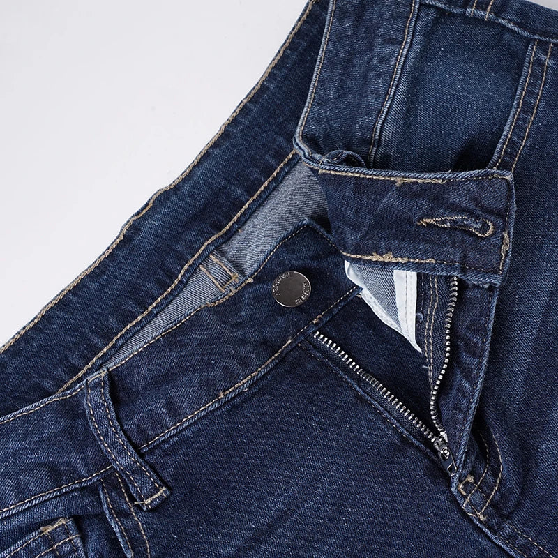 LIZAKOSHT  -  Y2k Low-Waist Slim Skinny Jeans Women's Casual Streetwear Denim Pants Vintage Aesthetic 2000s Trousers All match Outfit