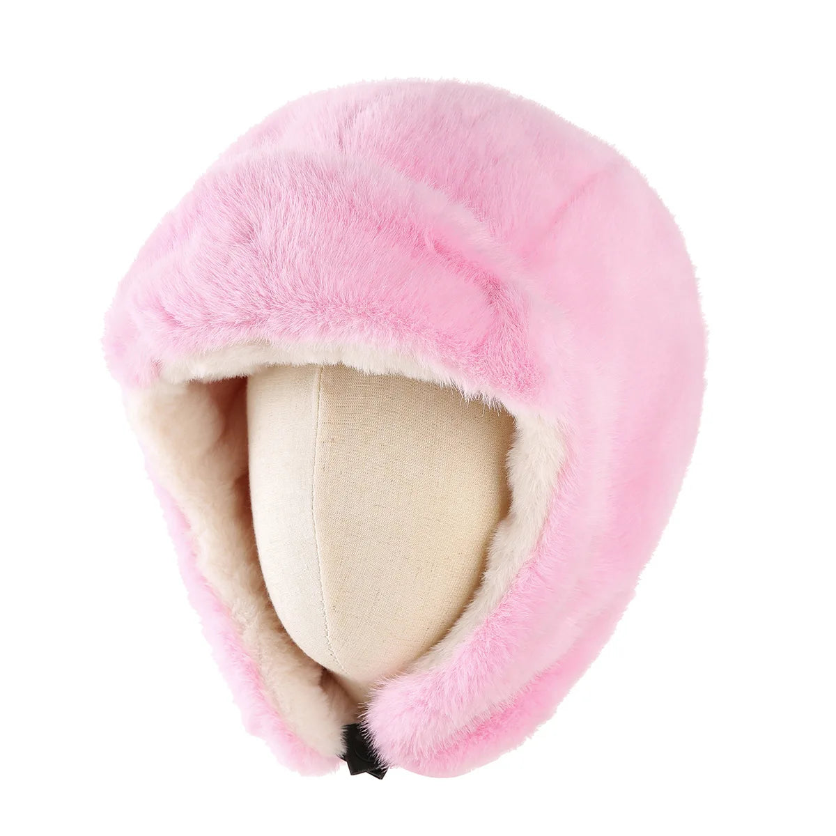 LIZAKOSHT  -   Women Men Winter Faux Fur Trapper Hat Warm Plush Earflap Hat Windproof Buckle Russian Ushanka Ski Snow Cap for Cold Weather
