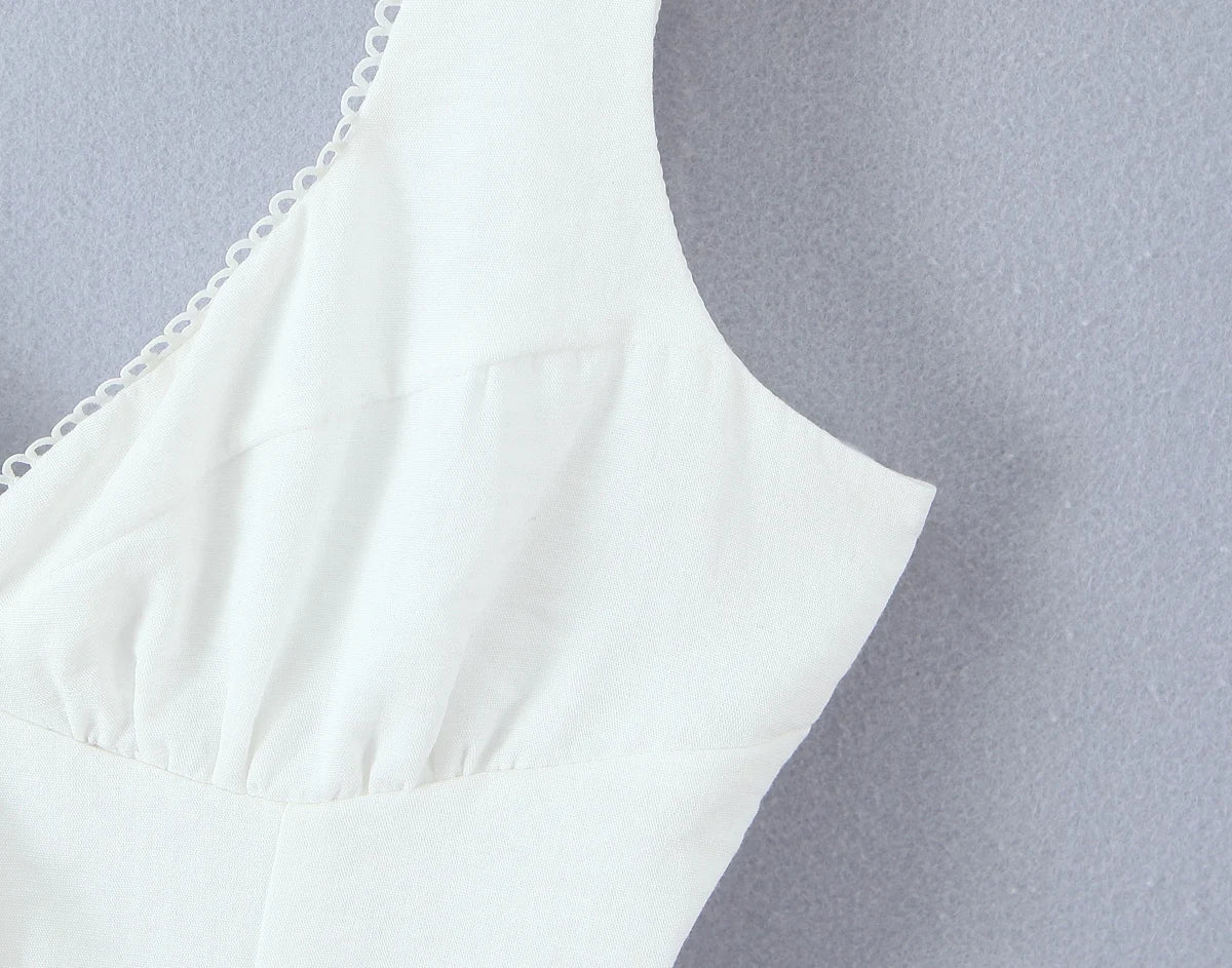 LIZAKOSHT  -  Sexy White V neck Low Ruched Bra Chest Tank Tops Women Tie Bow Sashes Zipper Back Crop Tank Girl Tee
