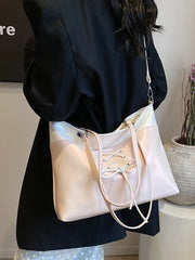 LIZAKOSHT  -  Bow Tie Designer Big Capacity Tote Shouler Crossbody Bags for Women Handbags Purses 2024 New Vintage Ladies Shopping Travel Bags