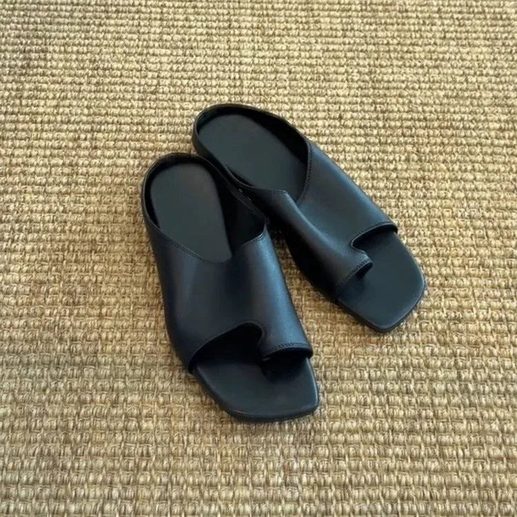 LIZAKOSHT  -  New Designer Summer Leisure Women Slippers Clip Toe Flats Size Soft Indoor Daily Shoes Female
